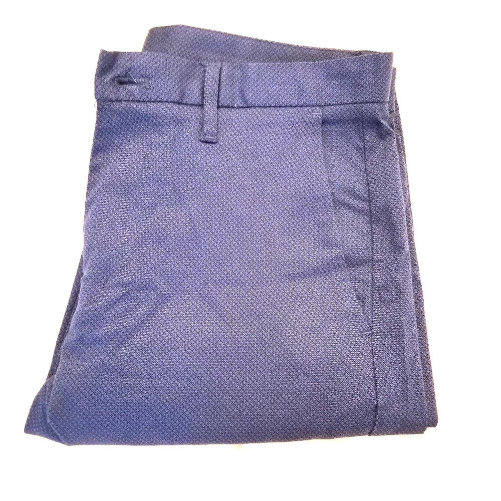 Calvin Klein Blue Stretch Patterned Chinos Pant